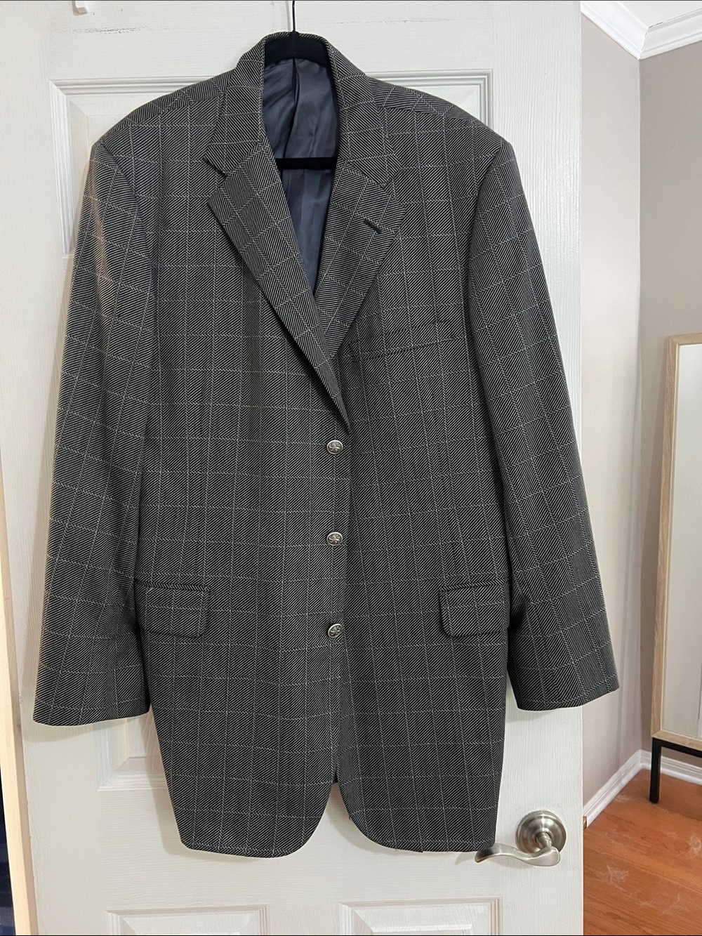 Tom James Custom Blazer Men's 50L Big & Tall Holland & Sherry Glen Herringbone.